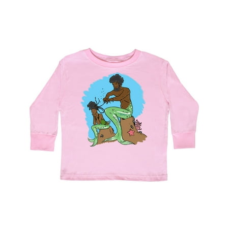 

Inktastic Mer Dad and Daughter Braiding Beautiful Black Hair Gift Toddler Boy or Toddler Girl Long Sleeve T-Shirt