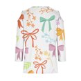 thumbnail image 5 of ZDNIXIAN Blouse for Women V Neck Casual Loose Blouse, Spring Summer Fashion Cutout Shoulder Tunic Shirts, 5 of 5