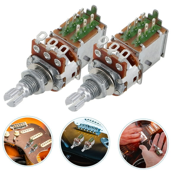 CRILSTYLEO 2Ud Potenciómetros Para Guitarra 500K Tipo Push Multicolor Para Reemplazo Y Reparación