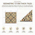 thumbnail image 3 of PowerSellerUSA Self-Stick Vinyl Modern Geometric Floor Tiles Ultra Durable 1.5mm Thick Tiles, 2-Pack/40 Square Ft., 12" x 12", Beige Burch, 3 of 8