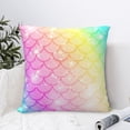thumbnail image 4 of Yiaed Fish Scale Print Pillow Covers Super Soft Decorative Square Throw Pillow Covers Case Cushion Covers for Sofa Couch Bedroom Car Decor（No pillow core）-12"x12", 4 of 7