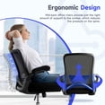 thumbnail image 5 of JONPONY 500 lbs big and tall office chair with W-Shape Thicken Cushion, ergonomic office chairs with Flip-up Armrests, Breathable Mesh Extended Desk chairs for adults, computer chair Black, 5 of 10