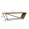 thumbnail image 2 of DecMode Wood Open Diagonal Frame Bench, Brown, 2 of 16