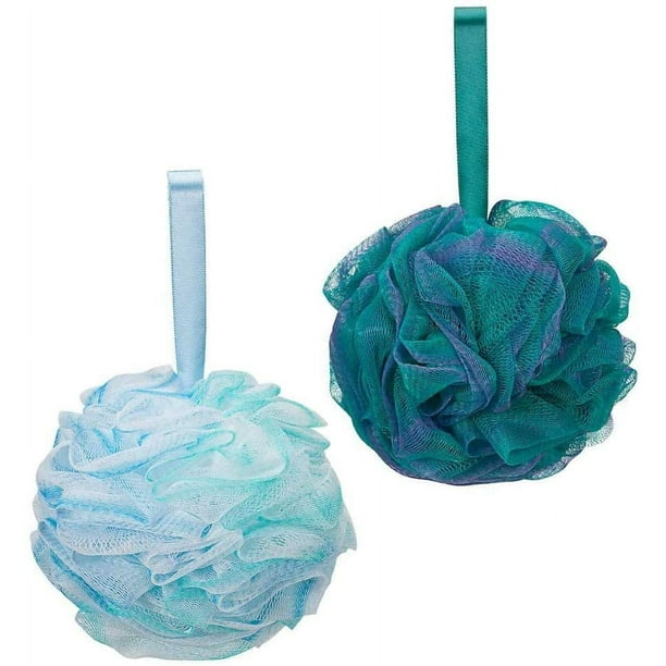 4 esponjas exfoliantes para baño y ducha, con diseño de flores, para hombres y mujeres, para exfoliar