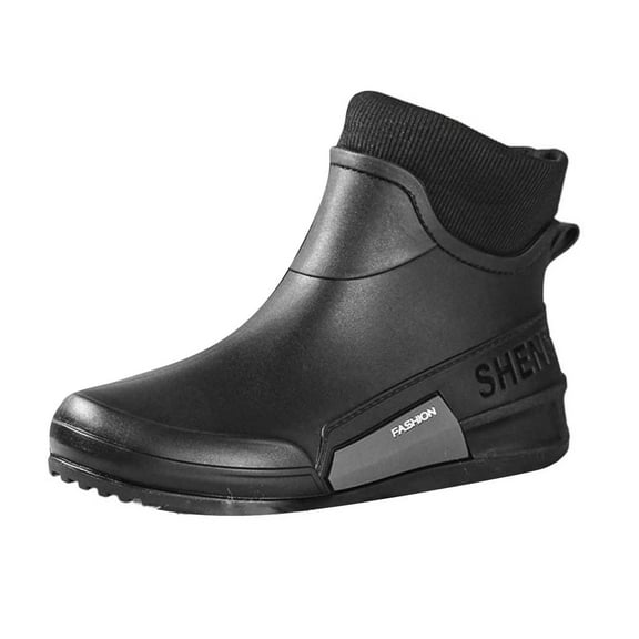 Fashion Rain Shoes Stylish Short Ankle Rubber Boots Versatile Couple Outdoor Footwear for Rainy Days