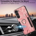 thumbnail image 6 of S23+ Plus Case,Card Holder Wallet for Galaxy S23 Plus Case,Ring Holder Stand,RFID-Blocking,Wrist Strap,Camera Protector,Leather Protective Magnetic Flip Cover for Samsung S23 Plus Case (Pink), 6 of 14
