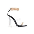 thumbnail image 3 of Cape Robbin Olene Black Clear Fashion Womens Dressy Open Toe High Heeled Sandals, 3 of 4