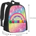 thumbnail image 2 of The Amazing Anime World of Gumball Backpack Large Capacity Leisure Travel Backpack Book Bag Outgoing Daypack 12.5x5.5x16.5 inch, 2 of 9