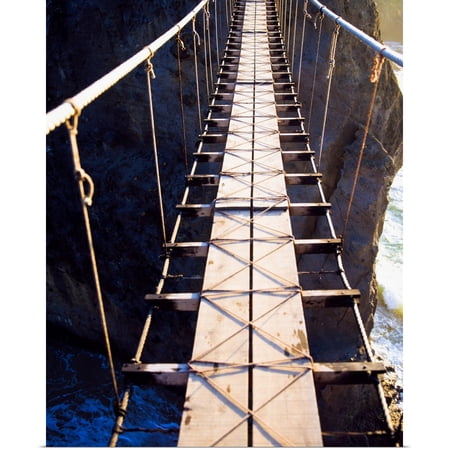 Great BIG Canvas | Rolled The Irish Image Collection Poster Print entitled Close-Up Of A National Trust Rope Bridge, Carrick-A-Rede, County