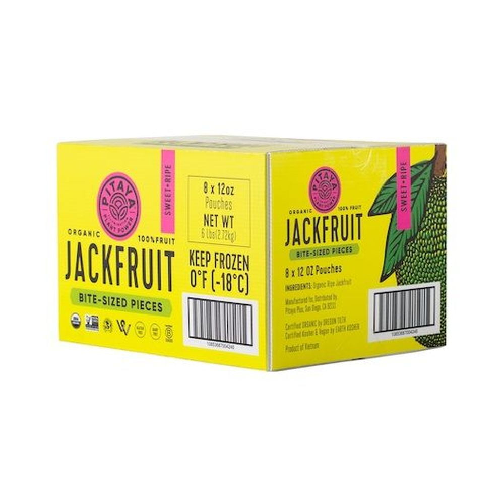 Pitaya Plus Organic Vegan Jackfruit Dried Bite Size Pieces, 12