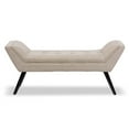 thumbnail image 3 of Baxton Studio Tamblin Beige Linen Fabric Upholstered 50" Bench, 3 of 4