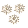 thumbnail image 1 of Christmas Tree Decorations Ornaments Christmas Tree Ornaments Christmas Simulation Snowflake Xmas Ornament 3Pcs Christmas Decorations Tree Ornaments Snowflake Ornaments for Christmas Tree, 1 of 1