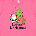 thumbnail image 4 of Inktastic Baby's 1st Christmas with Santa Reindeer and Tree Boys or Girls Baby T-Shirt, 4 of 5