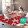 thumbnail image 4 of ODIKA 2'x3' Machine Washable Non-Slip Area Rug, Joyful Crystal Wonderland Decorative Seasonal Embellishment High Traffic Rug with Pad, Red, 605668, 4 of 8