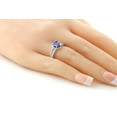 thumbnail image 4 of Gem Stone King 925 Sterling Silver Ring 1.25 Ct Oval Blue Tanzanite (Size 6), 4 of 5