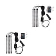 thumbnail image 3 of Riwesomey Tiras de luces LED para coche, Interior debajo del tablero, ventana trasera, lámpara de ambiente, Kit de decoración de vehículo activado por Type5 NO5 Riwesomey CBP227757, 3 of 6