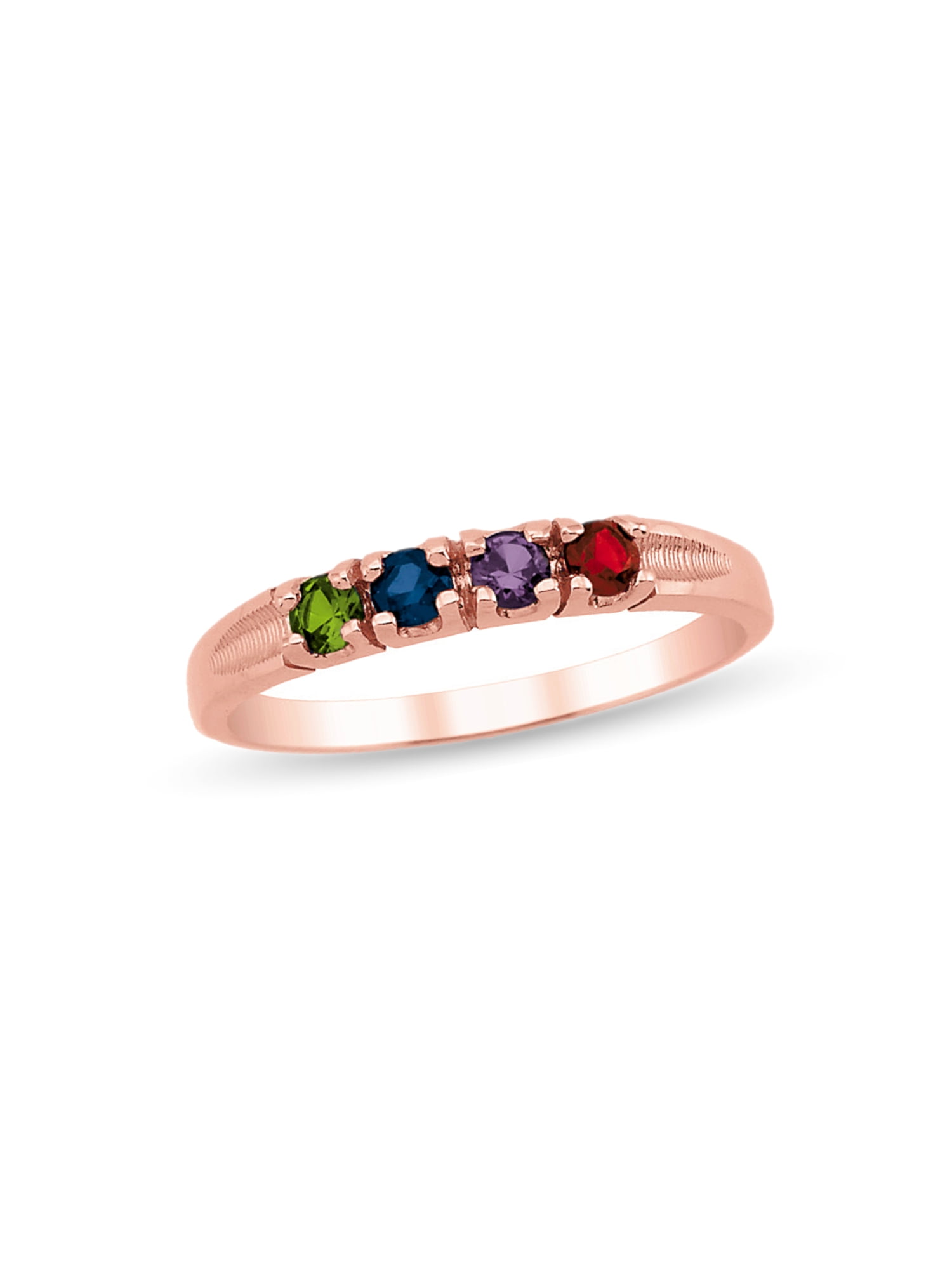 Personalized Birthstone Family Ring in 10K Gold by Jewlster