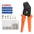thumbnail image 2 of Tignapoo SN-48B Kit d'Outils de Pliage avec 270 Pcs Bornes, Poignée Ergonomique, Portée 0.5-2.5mm2, Acier Haute Résistance, Poignée Antidérapante, Ensemble de Serrage Efficace et Fiable, 2 of 6
