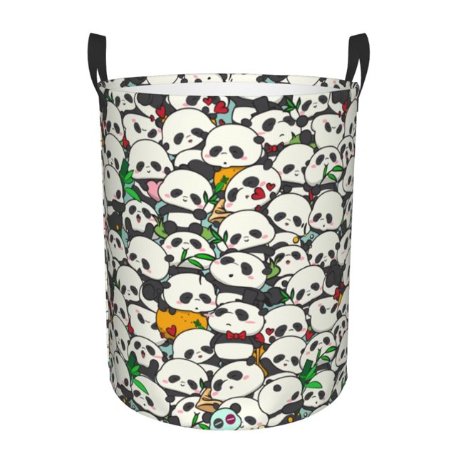 TEQUAN Waterproof Laundry Hampers, Cute Pandas Animals Pattern Clothes ...