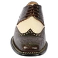 thumbnail image 2 of LIBERTYZENO Men's Leather Oxford Dress Shoes, Brown/Beige, 12, 2 of 6