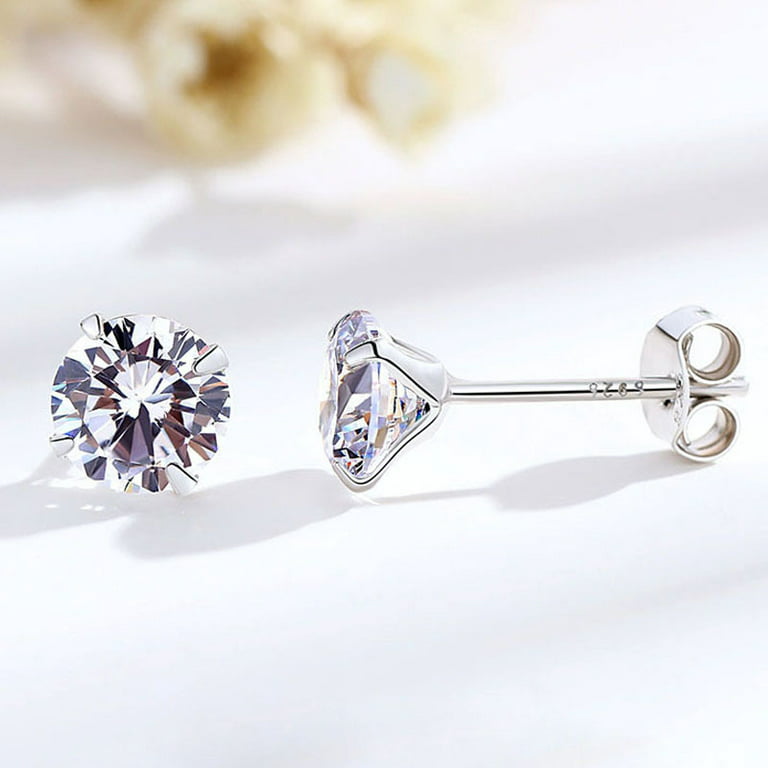 Diamond Surgical Stainless Steel Hypoallergenic Crystal Earrings Studs for  Girls - China Hypoallergenic Earrings Studs and Diamond Stud Earrings price