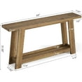 thumbnail image 3 of Farmhouse Solid Wood Entryway Table, 63-Inch Console Table with 2-Tier Shelf, 3 of 7