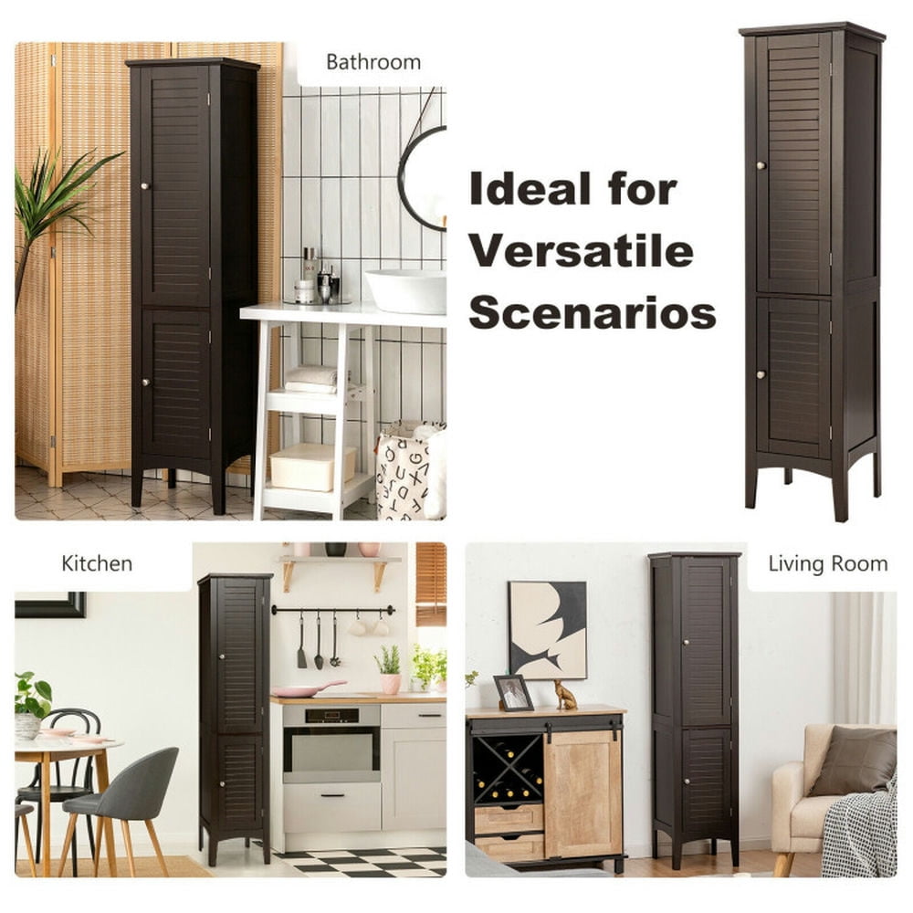 Finihen Bathroom Storage Cabinet, Bathroom Floor Cabinet, Freestanding Bathroom Storage Cabinet for Kitchen and Living Room, for Bathroom, Living Room, Bedroom, Kitchen, Coffee Finihen Bathroom Storage Cabinet, Bathroom Floor Cabinet, Freestanding Bathroom Storage Cabinet for Kitchen and Living Room, for Bathroom, Living Room, Bedroom, Kitchen, Coffee