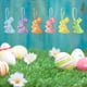 thumbnail image 5 of Decoraciones de Pascua, adornos de Pascua, regalos de Pascua, 6 piezas de decoraciones colgantes de conejo de Pascua, adornos decorativos de simulación pintados de bricolaje, arreglo de escena, acceso, 5 of 6