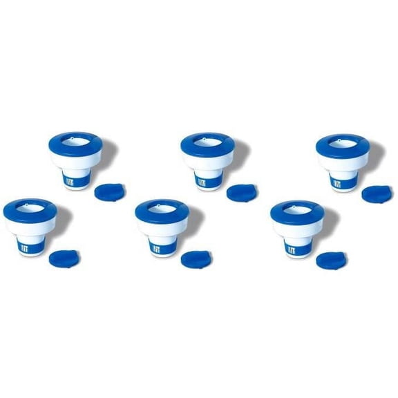 6 Swimline Hydrotools 8725 Swimming Pool Adjustable Floating Chlorine Dispensers
