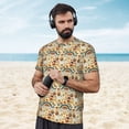 thumbnail image 4 of Wukai Mushrooms And Rainbows Peace Print Men's Short-Sleeved Mesh T-Shirt,Quick-Dry Short Sleeve Workout T-Shirt-Small, 4 of 8