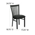 thumbnail image 6 of BizChair 2 Pack Black School House Back Metal Restaurant Chair - Black Vinyl Seat, 6 of 14