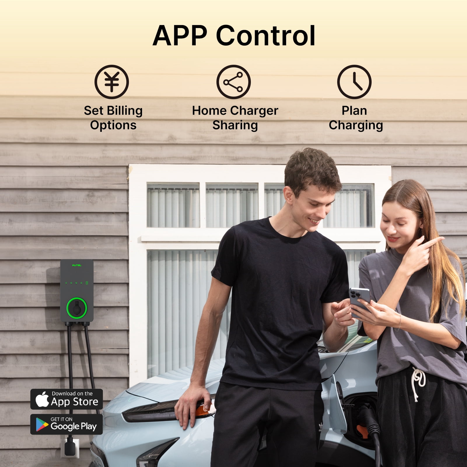Autel Home Smart AI Level 2 EV Charger up to 40Amp, 240V, Indoor/Outdoor Fast Electric Vehicle Charging Station with Flexible 25-Foot Cable, NEMA 14-50 Plug, Dark Gray