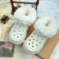 thumbnail image 6 of Fuzzy Croc Shoe Liners Winter Warm Detachable Washable Unisex Boot Sock Inserts Thick Pile For Cold Weather Comfort And Cozy Footwear, 6 of 6
