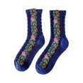 thumbnail image 2 of EARKITY Wool Socks, Women's Floral Design Vintage Crew Socks, Aesthetic Vintage Ethnic Style Socks for Girls, Above Ankle Crew Stretch Socks, Unique Gifts for Women Girls, 2 of 5