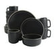 thumbnail image 1 of Juego de vajilla Gibson Home Zuma, 16 piezas, redondo, negro, 1 of 6