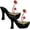 Black, variant on ABPETE 2 Pack Cute High Heel Shaped Ceramic Succulent Planter with Drainage Hole, Small Flower Pots Indoor Outdoor Plant Pots Home Tabletop Decoration (Pink)