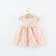 thumbnail image 6 of QTOCIO Toddler Girls Dresses, Baby Girl Summer Clothes, Toddler Kids Baby Girls Fashion Cute Sleeveless Sweet Flower Print Ruffle Princess Dress, Pink, 18 Months, 6 of 8