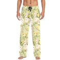 thumbnail image 7 of FORMRS Mens Pajama Pants with Pockets Sleepwear Lounge Bottoms Sizes S-2XL, Yellow Floral Rabbit, 7 of 7
