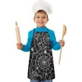 thumbnail image 2 of White Spider Webs and Spiders Kids Aprons for Girls and Boys,Adjustable Neck Strap Toddler Aprons for Kids Cooking Baking, 2 of 7