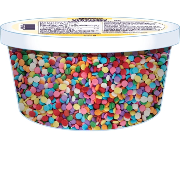 WILTON SPRINKLE CONFETTI RAINBOW TUB 285g