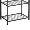thumbnail image 4 of Hugh 57 Inch Baker Rack Kitchen Shelves, Microwave Stand, 12 Hooks, Brown, 4 of 5