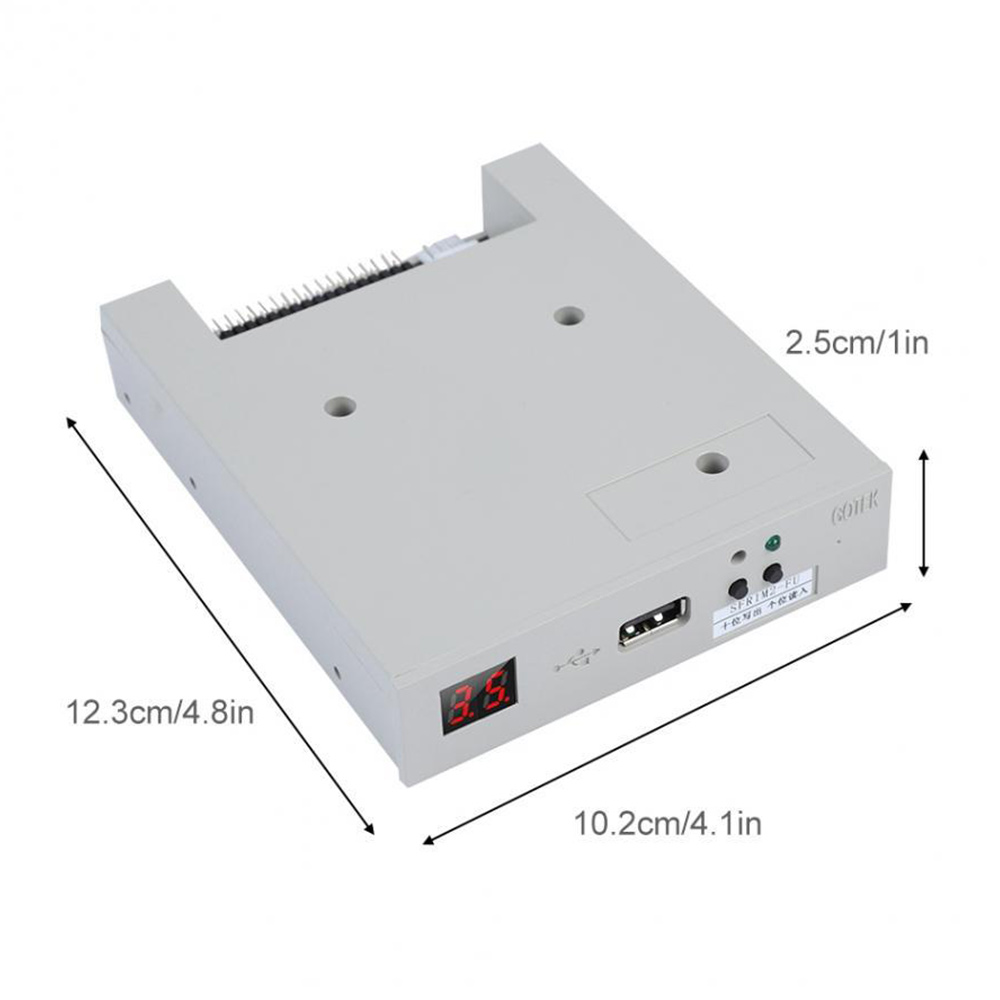 SFRM72- 3.5 Inch 72KB USB Floppy Drive Emulator for Happy Embroidery Machine Industrial,1 * USB Emulator,Grey white