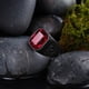 thumbnail image 2 of Anillo Ciclista Acero Inoxidable Cristal Rojo Negro Garn Crystal Ring JM, 2 of 5
