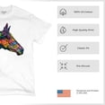 thumbnail image 4 of Tee Hunt Dean Russo Colorful Horse T-Shirt Neon Mosaic Wild Mustang Men's Tee, White, 4X-Large, 4 of 5