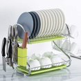 thumbnail image 4 of Large Dish Drying Rack Cup Drainer 2-Tier Strainer Holder Tray Stainless Steel Kitchen Accessories, 4 of 8