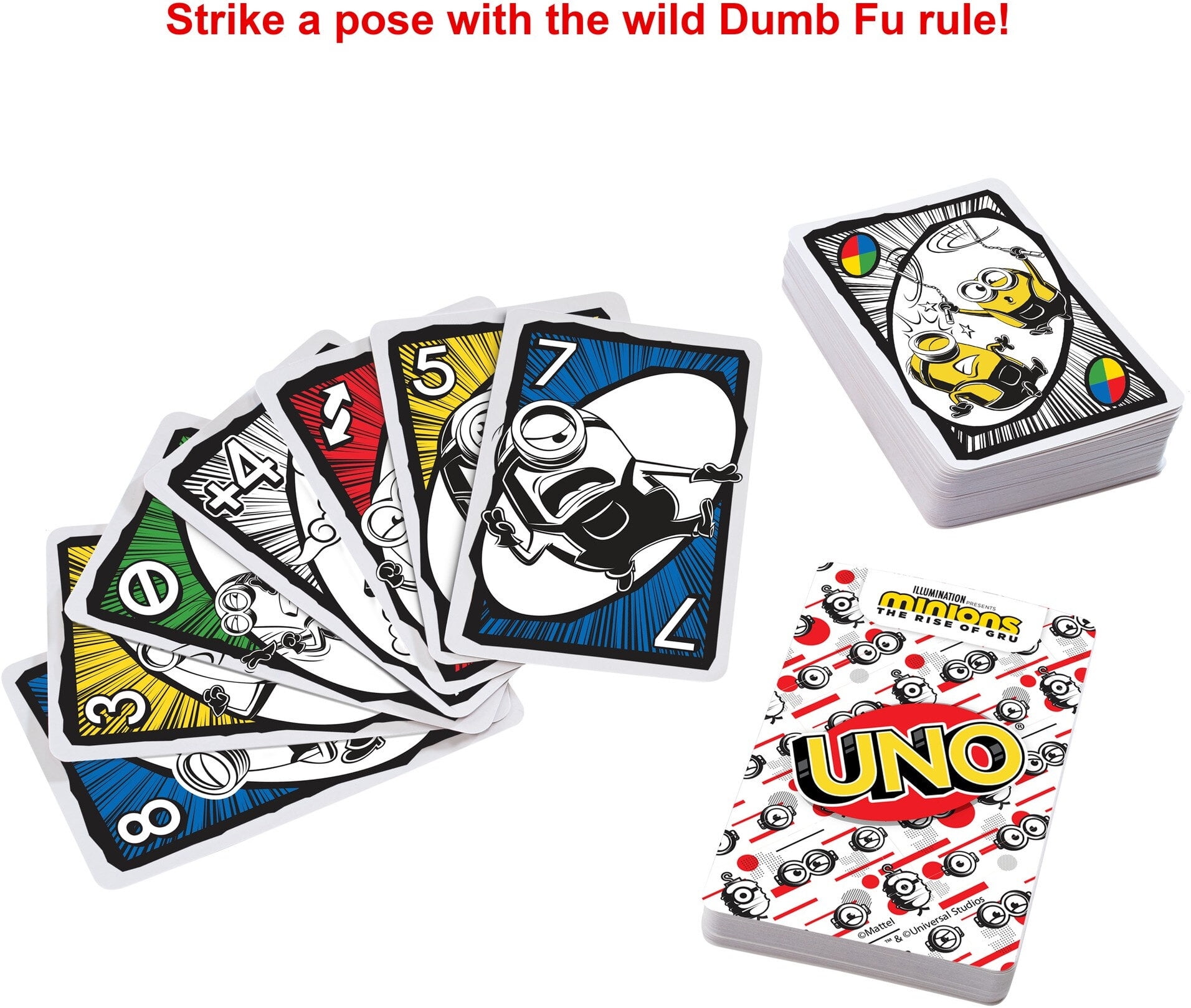 UNO Minions: The Rise of Gru Card Game for Kids and Family with Themed  Deck, Gift and Collectible for Kids and Movie Fans 