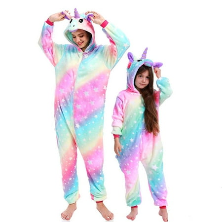 

CoCopeanut New Winter Women Men Unisex Adults Cartoon Onesie Animal Pajamas Unicorn Stitch Panda Panther Kigurumi Flannel Nightie Sleepwear