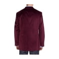 thumbnail image 2 of Salvatore Exte Mens Two Button Blazer Modern Fit Velvet Side-Vent Suit Jacket Burgundy, 2 of 2