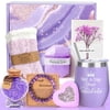 Ayieyill Gift Baskets for Women, 10 Pack Spa Bath Gift Sets, Bath and Body Baskets Set Holiday Birthday Gifts for Mom Women, Purple
