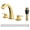 Brushed Gold, variant on TVOFEK Matte Black Bathroom Faucet 3 Hole, Widespread Bathroom Sink Faucets with Metal Pop up Drain and Supply Lines, Lead-Free 8 inch Faucet for Restroom Farmhouse